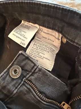 Ag Adriano Goldschmied Black Skinny Jeans with Zip Pocket